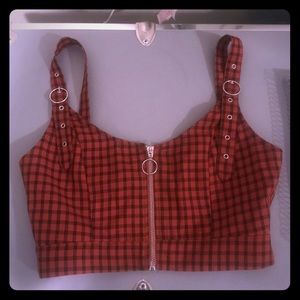 Plaid crop top